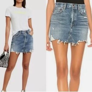 Agolde Quinn High Rise Denim Mini Skirt